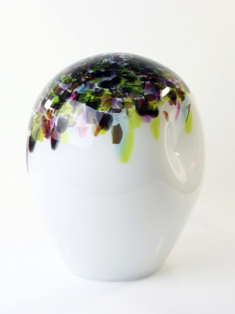 Murrina, lamp wit+kleur, 3x deuk